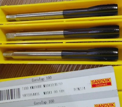 1PCS   SANDVIK    T100-KM100DB-M10X100D210   COROTAP100  NEW IN BOX .DHL/UPS - Image 1 of 2