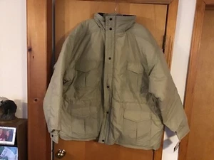 Haband! Big & Tall Men's 4X Insulated Tan Hidden Hood Puffer Jacket NWT! #IBd-10 - Picture 1 of 14