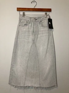Rag and bone Anchor high rise midi A-line skirt , Denim Size 23 Women - Picture 1 of 16