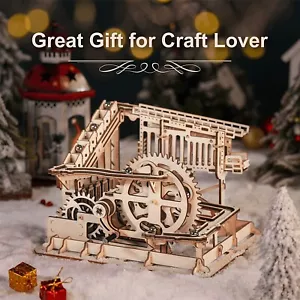 Juegos de rompecabezas de madera ROKR montaña rusa de mármol 3D kits de modelo juguetes artesanales rompecabezas - Imagen 1 de 17