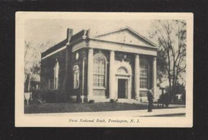 First National Bank of Pennington, NJ, S/W Post Card, Post Marked 4-19-1932! - Bild 1 von 2