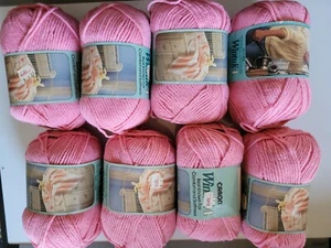 NUEVO Lote de 8 Madejas Vintage Caron Wintuk Bonito Rosa 0086 Lote 101 4 Capas Hilo - Imagen 1 de 4