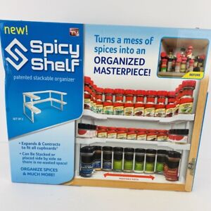 Spicy Shelf Stackable Organizer for Kitchen Cabinets Bathroom NEW Opened Box