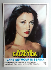 1978 U.K BATTLESTAR GALACTICA CARD 65 JANE SEYMOUR IS SERINA