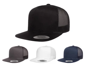 Nueva Gorra Clásica de Camionero Snapback Ajustada Malla Lisa Béisbol Plana Pico Era Sombrero - Imagen 1 de 9