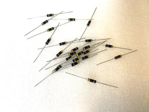 Resistencias comp de carbono 25 piezas 47 ohmios 1/2 W 5 % RC20GF470J - Imagen 1 de 4