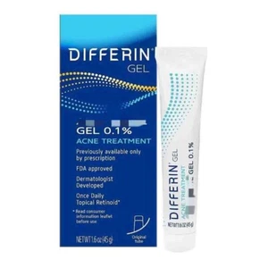 Differin Adapalene Prescription Strength Retinoid Gel 45g 0.1% Acne Treatment A - Picture 1 of 13