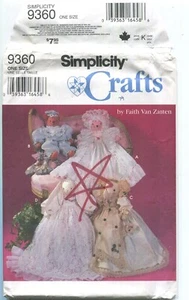 SIMPLICITY CRAFTS 9360 18" BEAR, BUNNY, ELEPHANT & CLOTHING UNCUT 1995 - Picture 1 of 3