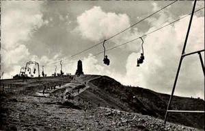 Feldberg Schwarzwald Partie mit Schwebelift Personen Lift s/w AK um 1950/60 - Bild 1 von 2