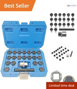 Wheel Lock Nut Key Kit 22PCS Carbon Steel Anti-Theft Tool BMW Car Maintenance - Picture 1 of 8