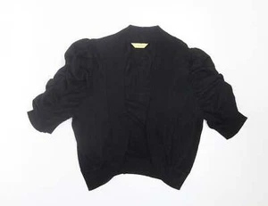 Agenda Womens Black V-Neck Viscose Blend Cardigan Size 14 - Picture 1 of 12