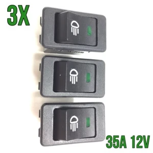 3X 12V 35A Car Auto LED Fog Light Rocker Toggle Switch Dashboard 4Pin Green - Bild 1 von 3