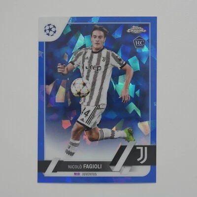 2022-23 Topps Chrome UEFA Nicolo Fagioli Sapphire Icy #53 - Image 1 of 2