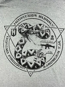 Howitzer Patriot Manufacturing Mens XL Gray Striker SS Defending Freedom T-shirt - Picture 1 of 9