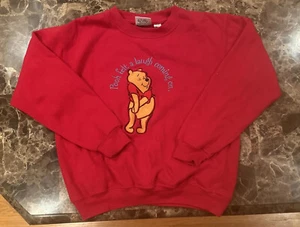 Vintage Disney Winnie the Pooh Child's Size Large Fleece Sweatshirt Emboidered - Picture 1 of 12