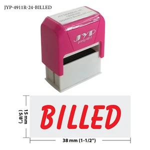 Abgerechnet - Selbstfärbender Gummistempel - JYP 4911R-24 (ROTE TINTE) - Bild 1 von 1