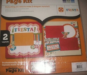 Fiesta Feliz Compleanos Sammelalbum Seite Kit Papier Spanplatte Anweisungen 12 x 12 - Bild 1 von 2