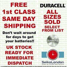 Duracell Silver Oxide Watch Battery 1.55v ALL SIZES OF WATCH BATTERIES - FAST!!