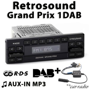 Retrosound Grand Prix DAB+ MP3 complete set motor-1DAB classic car retro car radio