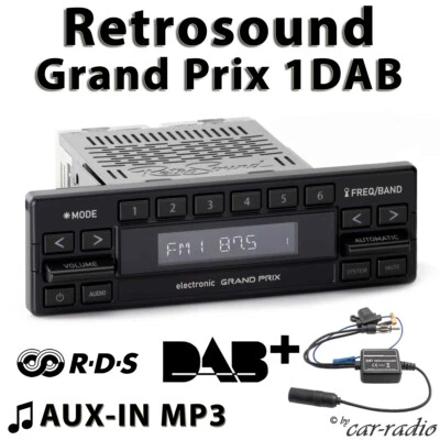Retrosound Grand Prix DAB+ MP3 Komplettset Motor-1DAB Oldtimer Retro Autoradio - Bild 1 von 4