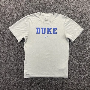 Duke Blue Devils Nike T Shirt Adult Small College Dri-Fit Short Sleeve Grey Mens - Picture 1 of 8