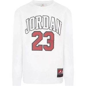 Michael Jordan No. 23 Boys' Practice Flight Long Sleeve Shirt - White - NWT - Picture 1 of 4