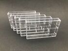 Audio Music Cassette Tape Jewel Cases, Replacement Clear for Storage 5Ct