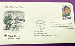 Baseball Legend: Yogi Berra Stamp / FDC First Day Issue Envelopes - Picture 1 of 2