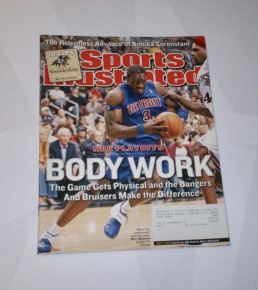 2005 Sports Illustrated BEN WALLACE Detroit PISTÕES em PLAYOFFS! - Imagem 1 de 1