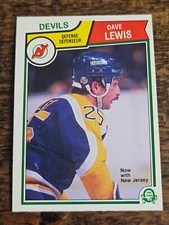 1983-84 O-PEE-CHEE NHL HOCKEY #158 DAVE LEWIS NEW JERSEY DEVILS