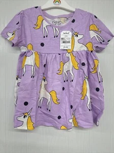 Next Girls Unicorn Print Peplum T-shirt 6-7 Years - Picture 1 of 3