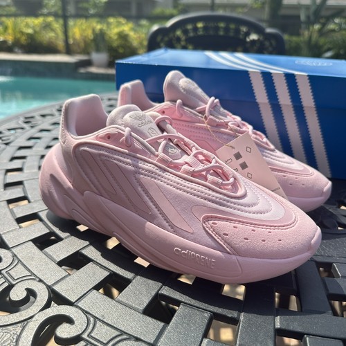 Scarpe da ginnastica Adidas Ozelia basse rosa chiaro bambino GW8130 taglia 5