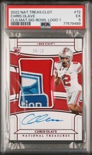 2022 National Treasures Collegiate Chris Olave  Rookie Auto /10 Bowl Logo PSA 5