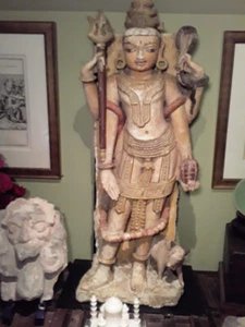 16-18thc India Hindu Temple sandstone Shiva Sculpture freight - Picture 1 of 12