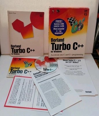 Borland C++ Version 4.5 For DOS Windows   Win32 W/ Original Inserts Receipt Disc - Image 1 of 4