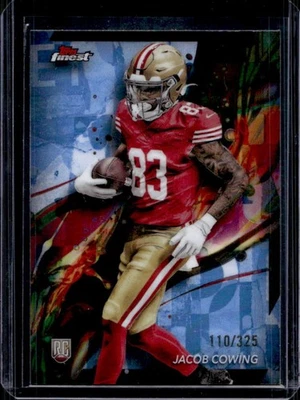 2024 Finest Jacob Cowing RC Sky Blue Refractor Common #110/325 49ers - Image 1 of 2