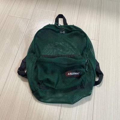 EASTPAK Mesh Backpack USA 90s Dark Green Used Vintage - Image 1 of 4