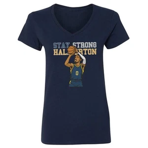 Stay Strong Haliburton Injury Tribute - Indiana Fans Ladies' V-Neck Tshirt - Picture 1 of 3