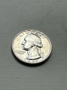 1955-P 90% Silber Washington Quarter aus Münzrolle - vz - hoher Glanz - Bild 1 von 4