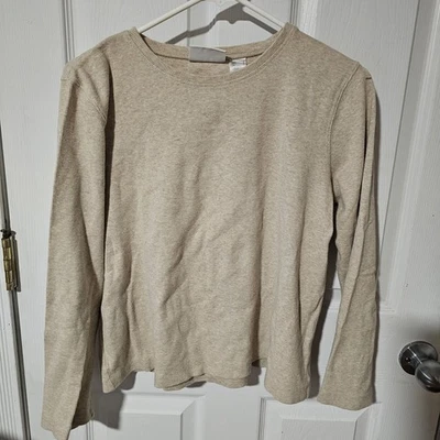 Liz Claiborne Long Sleeve Crew Neck Sweatshirt Women's Size L Tan Lizsport  - Image 1 of 4