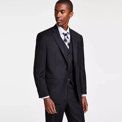 Костюм блейзер Michael Kors мужской черный из шерстяной смеси Kaplan классический крой размер 44R - Изображение 1 из 4