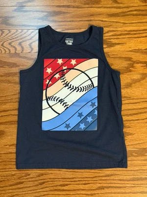 Camiseta sin mangas patriótica JUMPING BEANS talla 6 roja/blanca/azul para niños pequeños Foto 1 de 4