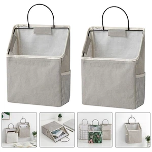2 Sets Wall Mounted Storage Bag Hanging Pocket Door Over-the-door - Bild 1 von 12
