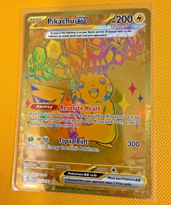 Prismatic Evolutions Gold Pikachu ex 179/131 JUST PULLED! PSA 10 WORTHY! - Image 1 of 4