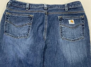 Carhartt Women’s Size 16 Traditional Fit Jeans Blue Denim Bootcut WB001 FIO - Picture 1 of 7
