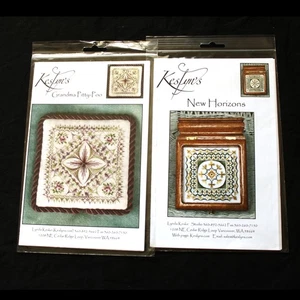 2 KESLYN'S NEEDLEWORK CHART LOT:  GRANDMA PITTY POO, NEW HORIZONS   BM - Picture 1 of 1