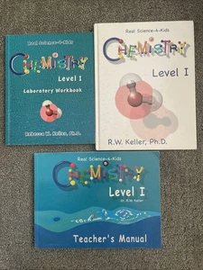 Real Science 4 Kids Chemistry Level 1 Textbook Lab Workbook Teachers Manual Set - Picture 1 of 8