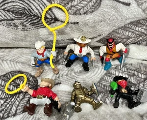 Fisher Price Toys Grandi Avventura Figure Cavaliere Cowboy Sceriffo Bandito Imaginext - Foto 1 di 2