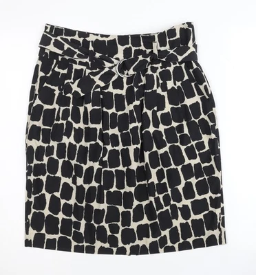 Banana Republic Women's Black Geometric Skirt Size 8 - Image 1 of 4