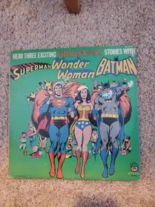 Christmas Stories Superman Wonder Woman Batman Super Hereos vinyl LP Peter Pan - Foto 1 di 5